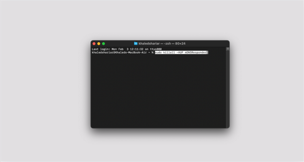 Flush DNS Cache on macOS Catalina and Earlier